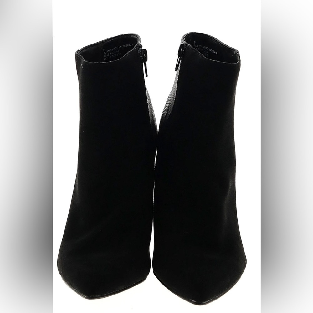 New York and Company- Black ankle booties zipper back - Picture 3 of 3